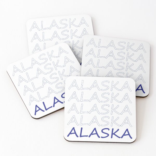 Item preview, Alaska Repeating Blue Bold Uppercase designed and sold by artbylukas.