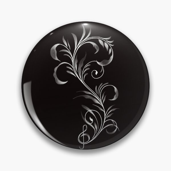 Item preview, Intricate Floral Design with a Beautiful Music Clef designed and sold by Tyler Rosso.