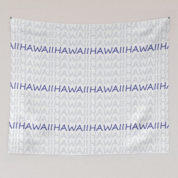Item preview, Hawaii Repeating Blue Bold Uppercase designed and sold by artbylukas.