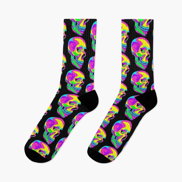 Item preview, Rainbow Neon Skull Skeleton designed and sold by RiaBubble.