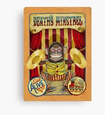 Death's Minstrel: Jolly Chimp Sideshow Banner Canvas Print