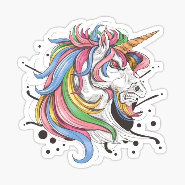 Download Angry Unicorns Stickers Redbubble