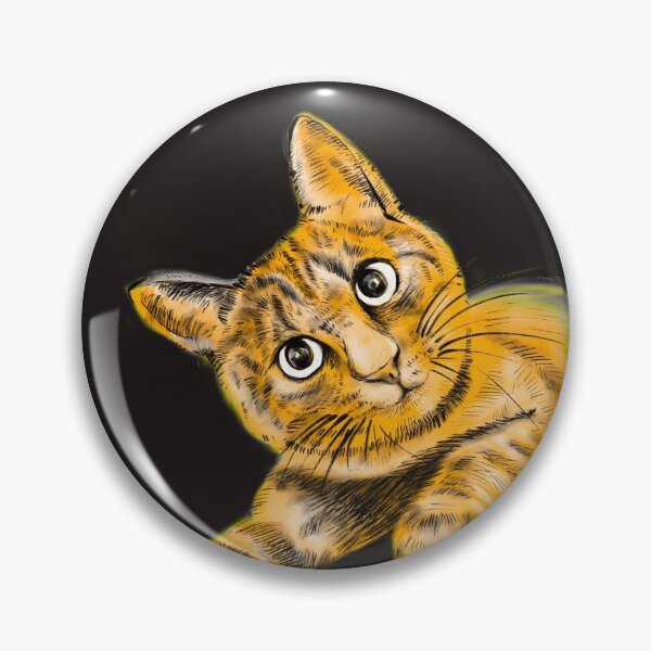 Item preview, Staring at You Cat Digital Illustration Graphic Art Image GC-078 designed and sold by GraphicCharms.