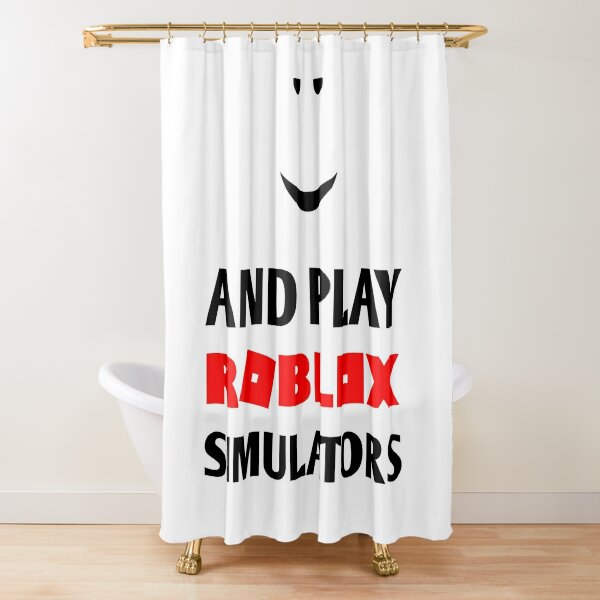 Funneh Roblox Shower Curtains Redbubble - roblox bathroom simulator youtube