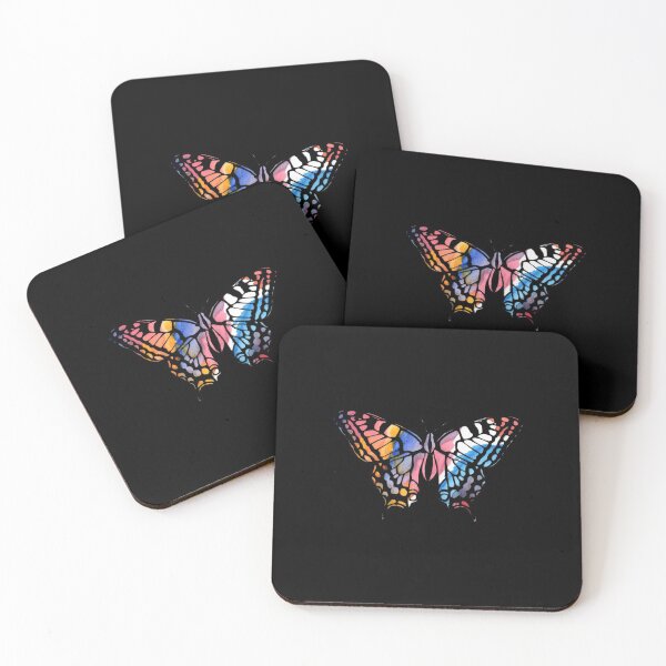 Item preview, Multicolored butterfly 2 on black background designed and sold by jbonnald.