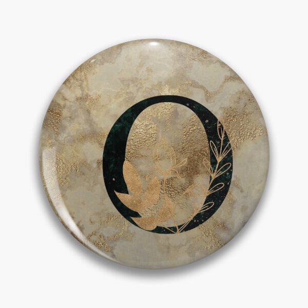 Item preview, Floral Gold Metallic Marble Monogram O designed and sold by MysticMagpie.