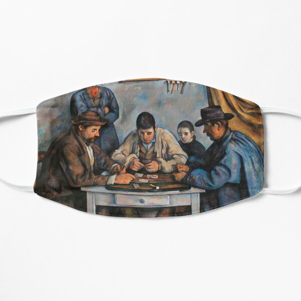 The Card Players by Paul Cezanne Impressionist Painting Flat Mask