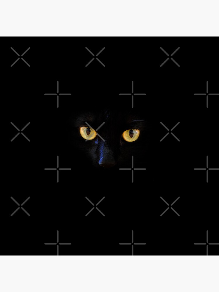 "Black Cat Background with yellow eye" Sticker for Sale by Ghaleb