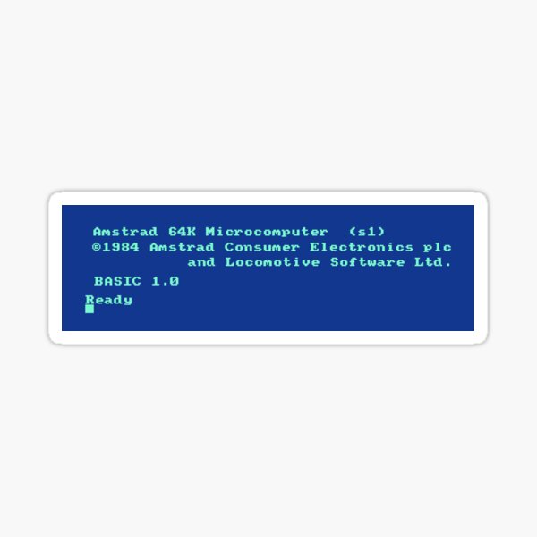 Vista previa del artículo con la obra «Amstrad CPC 464, pantalla inicial, azul», diseñado y vendido por Arturo Vivo.