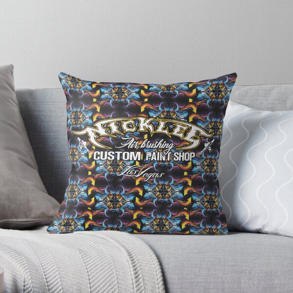 Nick Lee Airbrushing logo pattern Throw Pillow