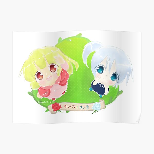 Red Rose and White Snow Poster
