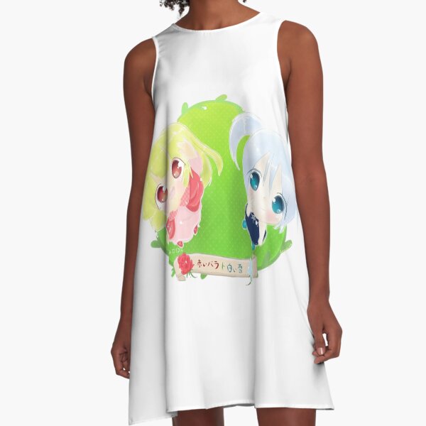 Red Rose and White Snow A-Line Dress