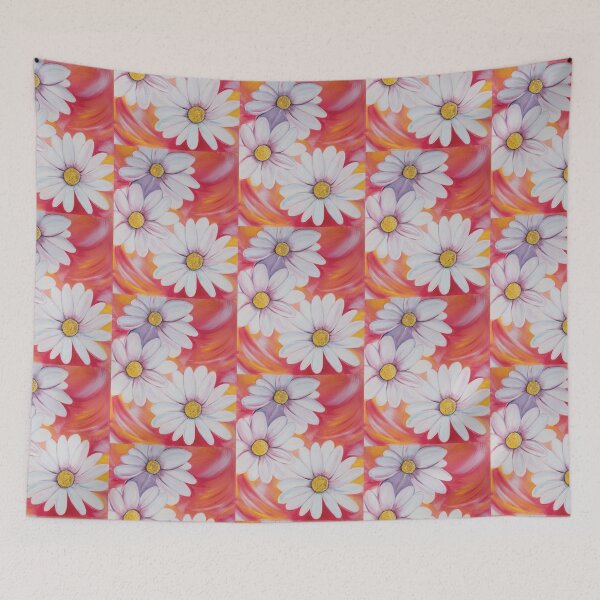 Item preview, Margaritas blancas - Fondo rosa, amarillo y blanco designed and sold by Linda Sholberg.