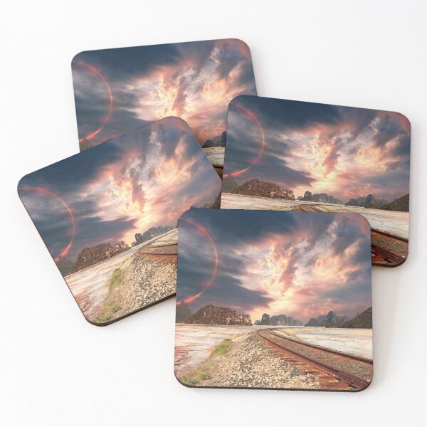 Item preview, Fantasy landscape and red circle in the sky designed and sold by Maks08.