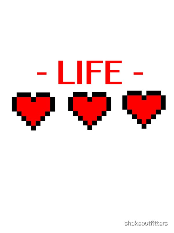 quot retro gaming life hearts quot stickers by shakeoutfitters quot retro gaming life hearts quot stickers by shakeoutfitters