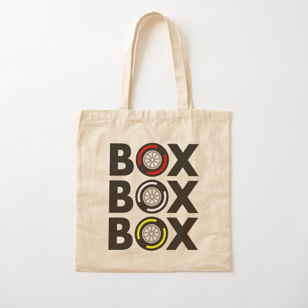 "Box Box Box" F1 Tyre Compound Design Cotton Tote Bag