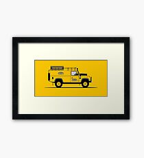 A Graphical Interpretation of the Defender 110 Hard Top Camel Trophy Framed Print