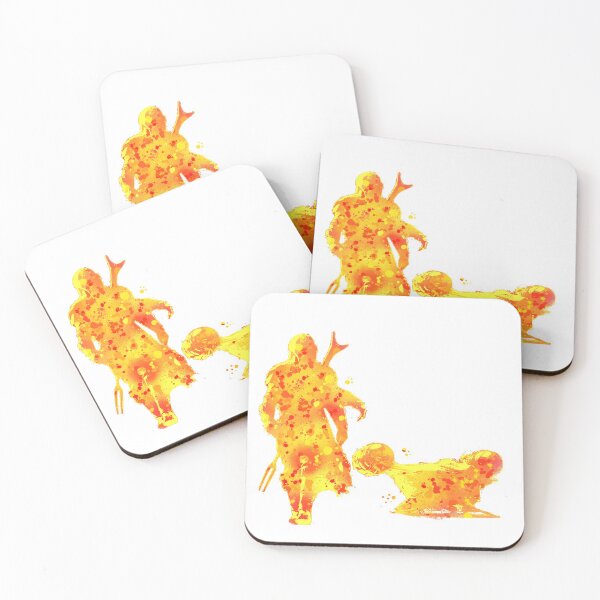 Item preview, MANDO and SHIP Silhouette Bright Yellow Highlights designed and sold by Rocket Fox.