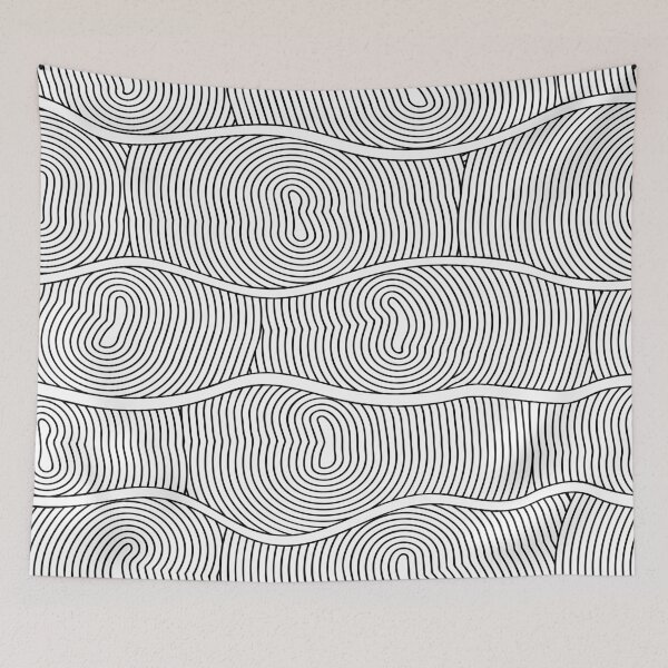Item preview, Black and White Tree Wood Rings Pattern designed and sold by lellamars.