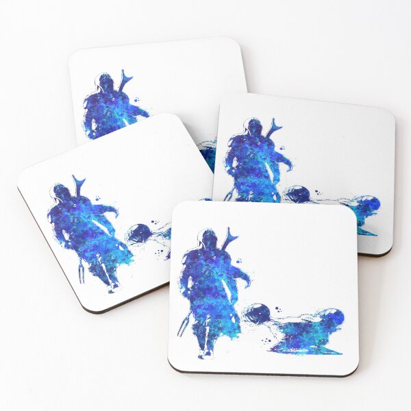 Item preview, MANDO and SHIP Silhouette Dark Blue designed and sold by Rocket Fox.