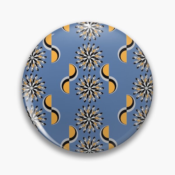 Item preview, Retrofloral Batik Blue designed and sold by BumbleChynxBee.
