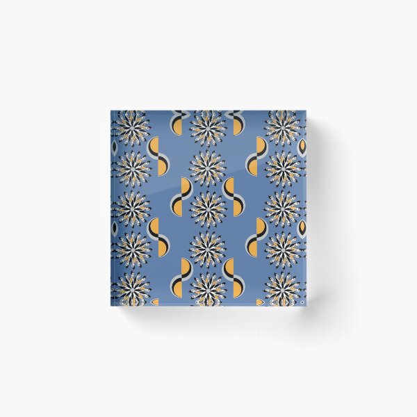 Item preview, Retrofloral Batik Blue designed and sold by BumbleChynxBee.
