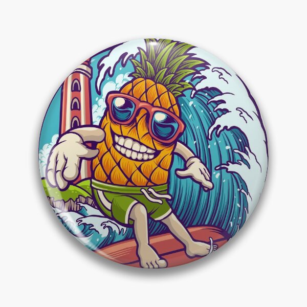 Item preview, Pineapple Surfer On Big Waves designed and sold by masterbones.
