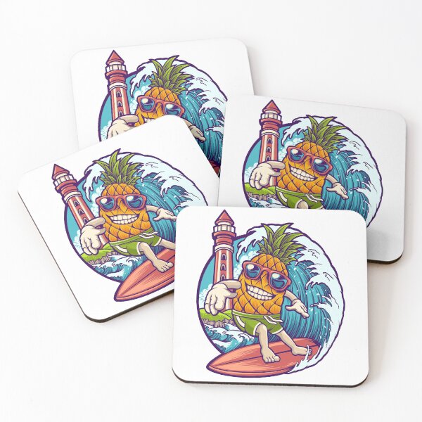 Item preview, Pineapple Surfer On Big Waves designed and sold by masterbones.