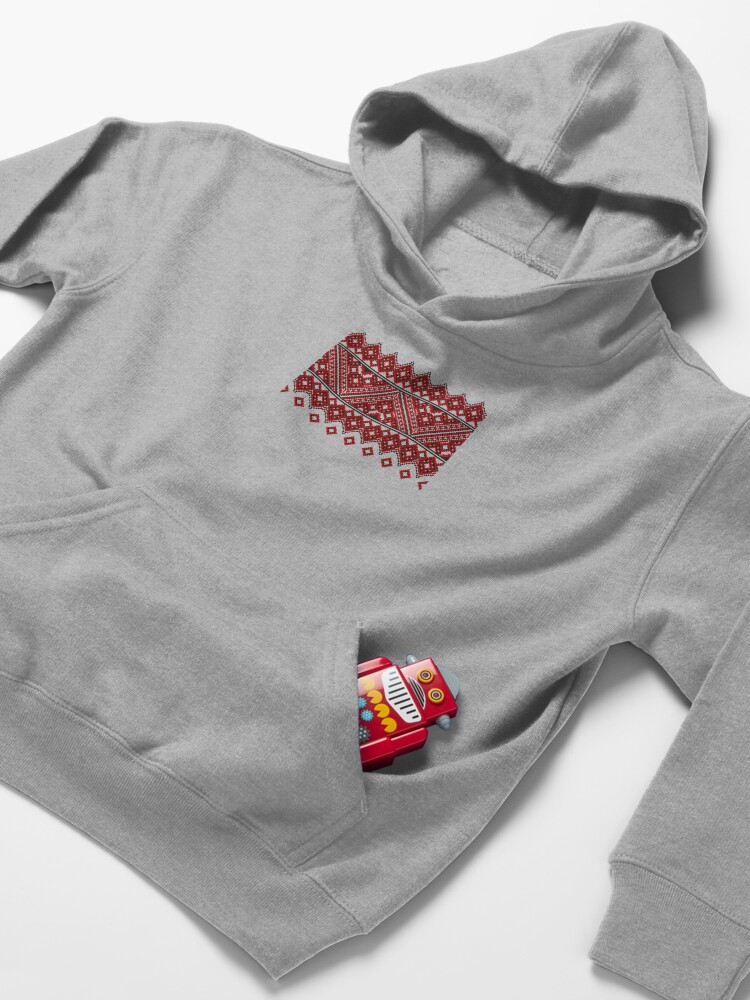 Alternate view of #Ukrainian #Embroidery, #CrossStitch, #Pattern Kids Pullover Hoodie