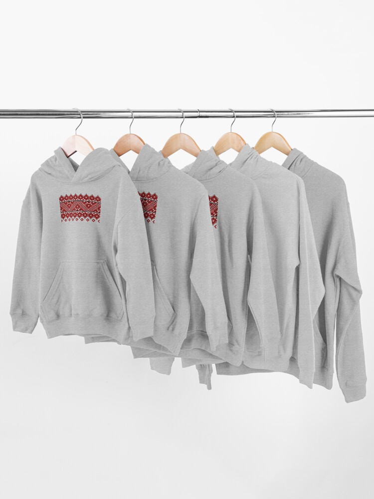 Alternate view of #Ukrainian #Embroidery, #CrossStitch, #Pattern Kids Pullover Hoodie