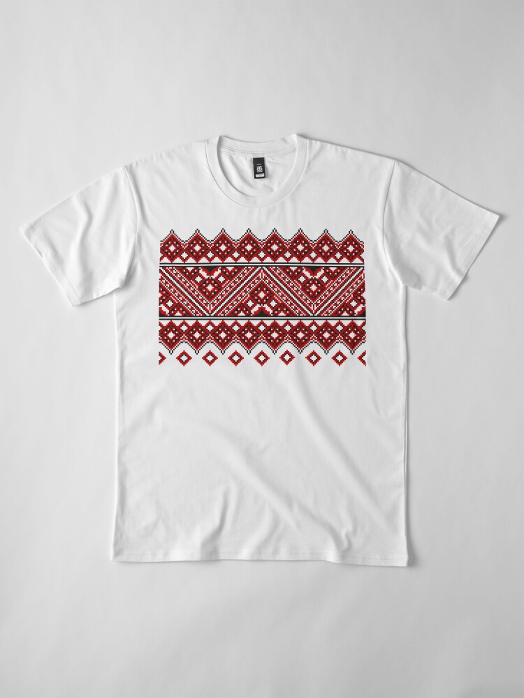 Alternate view of #Ukrainian #Embroidery, #CrossStitch, #Pattern Premium T-Shirt