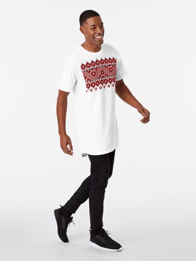 Alternate view of #Ukrainian #Embroidery, #CrossStitch, #Pattern Long T-Shirt