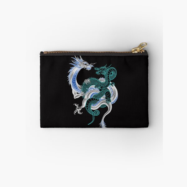 Aperçu de l'œuvre Double dragons chinois embrassant avec des griffes créée et vendue par Tyler Rosso.