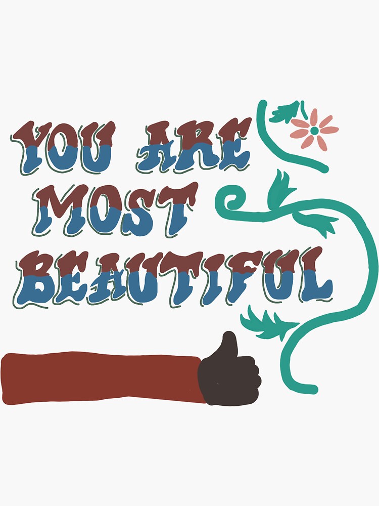 "You are Most Beautiful Wall" Sticker for Sale by aubreynielsen Redbubble