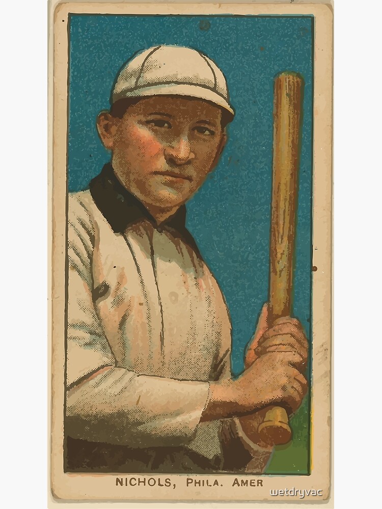 Benjamin K Edwards Collection Nicholls Philadelphia Athletics baseball card portrait by wetdryvac