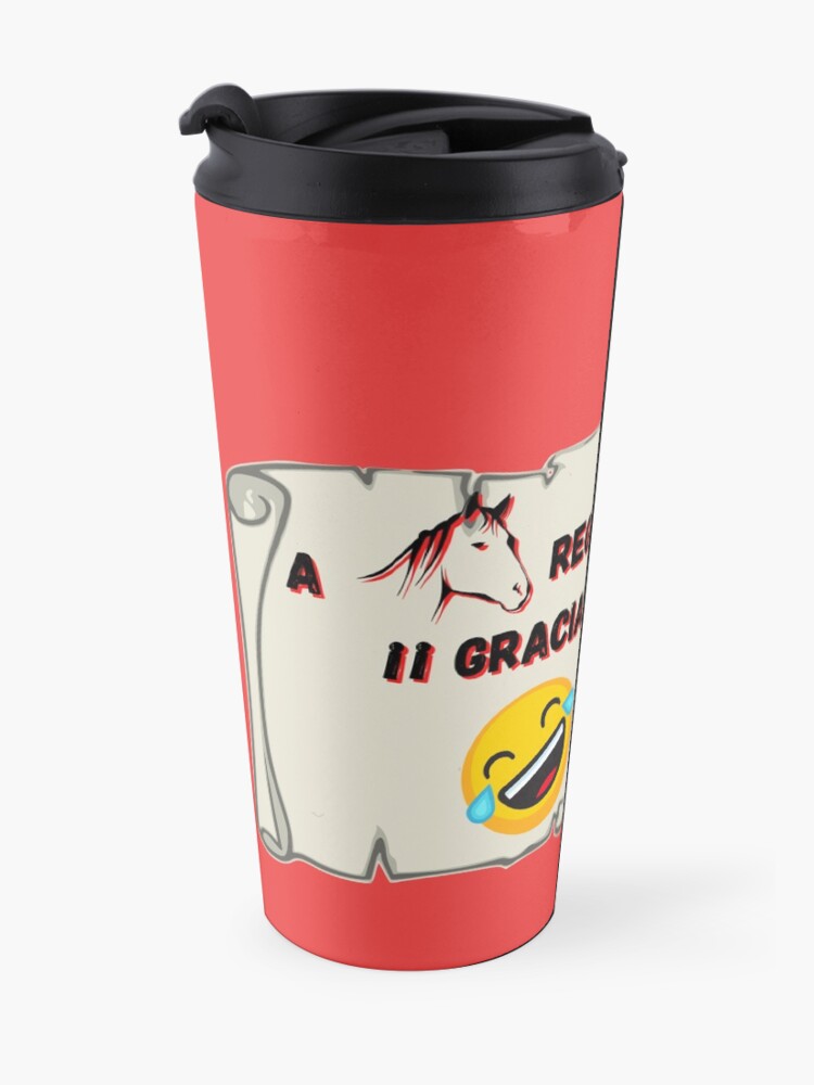 Vista alternativa de Taza de café de viaje A caballo regalado Gracias