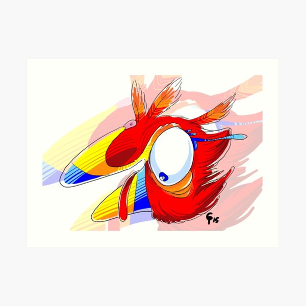 Excited Tropical Friend Art Print