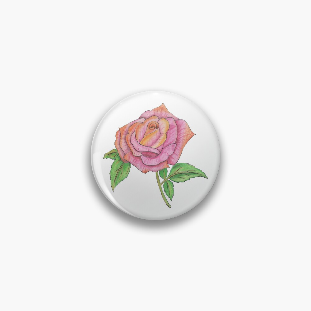 Colorful Rose Pin