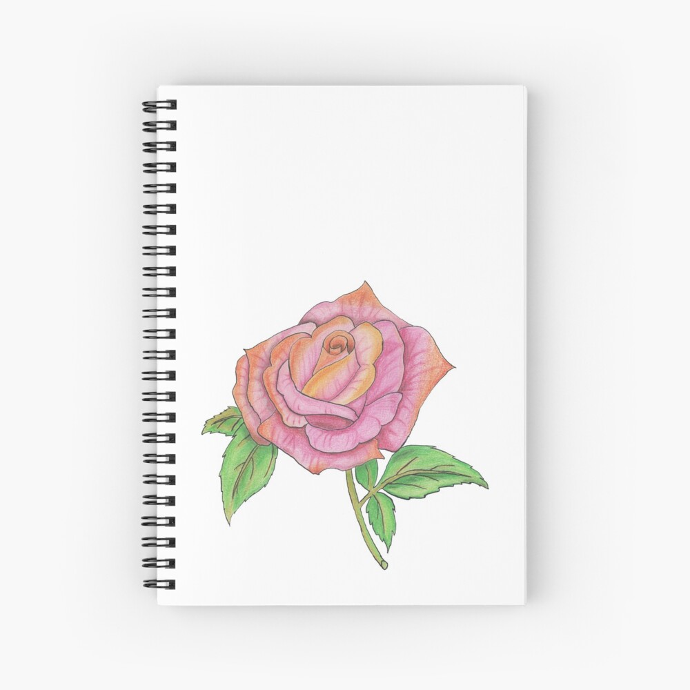 Colorful Rose Spiral Notebook