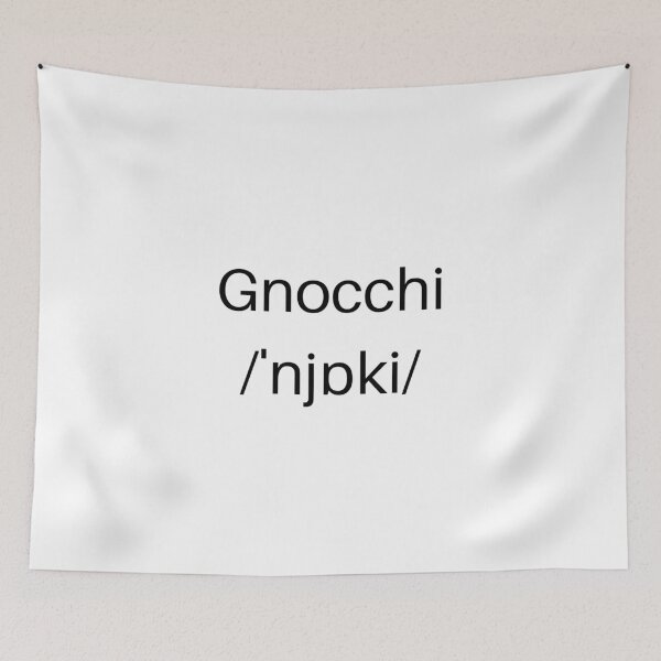 Item preview, "Gnocchi" correct pronounciation designed and sold by MargheritaLidia.