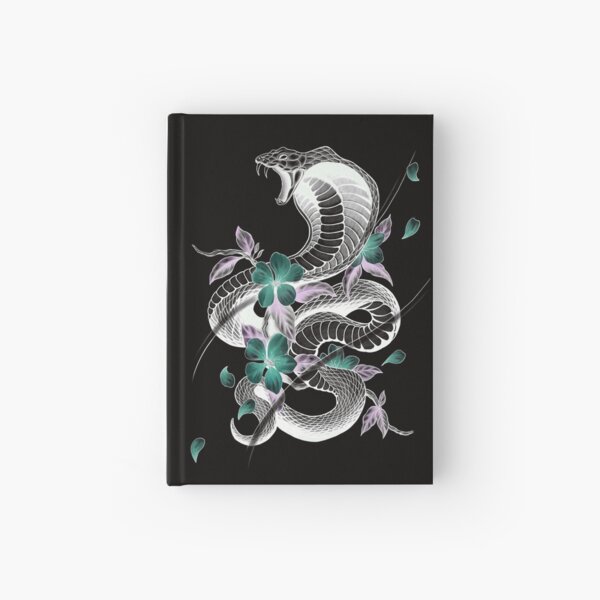 Item preview, Fierce Cobra Tattoo Style with Cherry Blossoms designed and sold by Tyler Rosso.