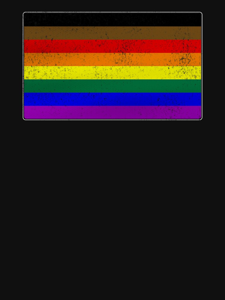 Distressed Philly LGBTQ Gay Pride Flag by valador