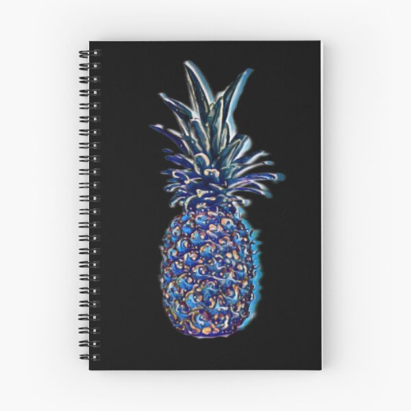 Aperçu de l'œuvre Blue Fire Tropical ananas aquarelle art numérique illustration idée cadeau créée et vendue par conceptDVS.