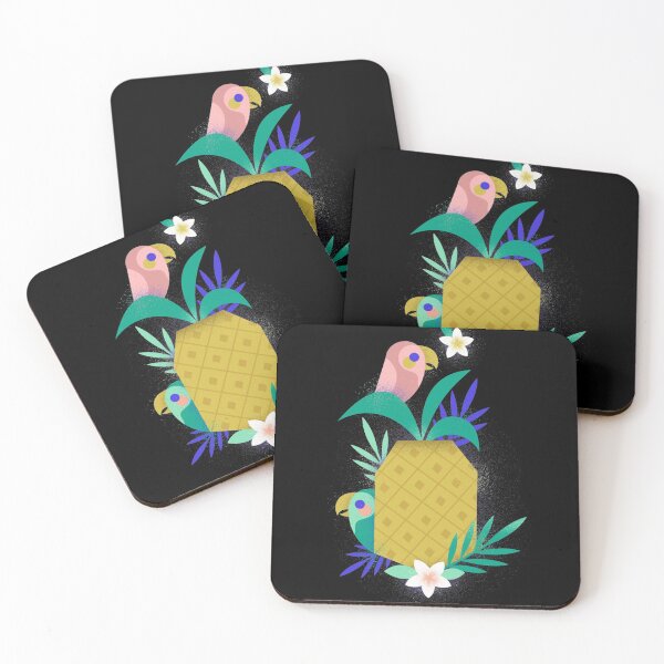 Item preview, Pineapple and Parrots  designed and sold by joabaj.
