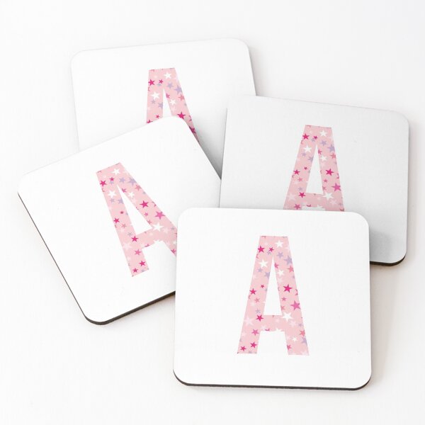 Item preview, Letter A - pink / purple / white stars designed and sold by JessisArt.