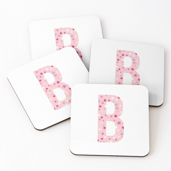 Item preview, Letter B - pink / purple / white stars designed and sold by JessisArt.