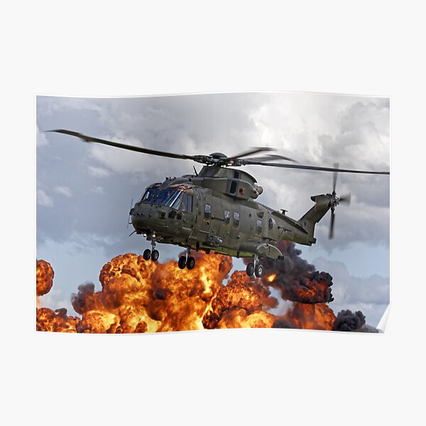 AgustaWestland Merlin HC.3 Helicopter Poster