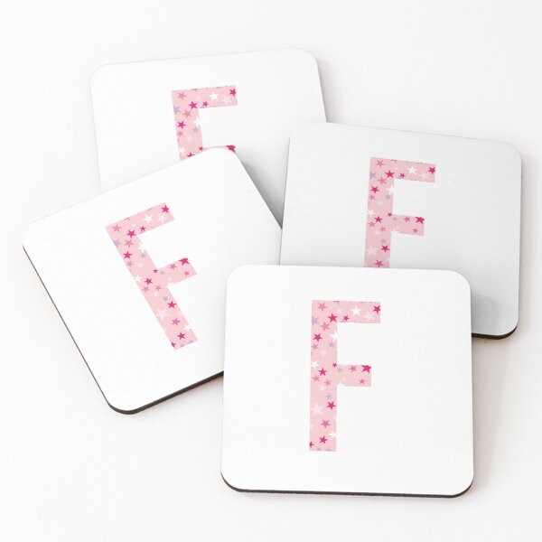 Item preview, Letter F - pink / purple / white stars designed and sold by JessisArt.