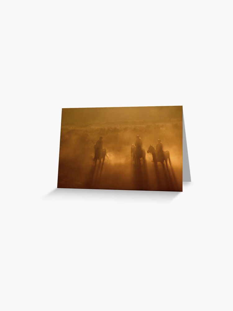 Thumbnail 1 of 2, Greeting Card, Riders in the Dawn designed and sold by theoddshot.
