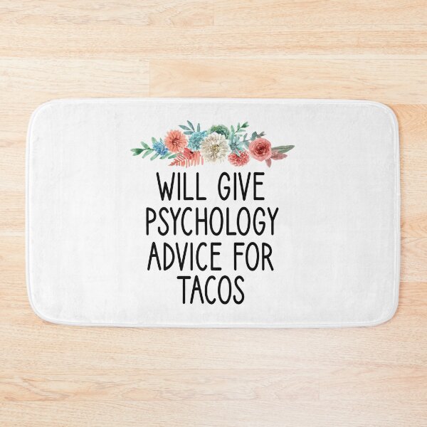 Item preview, will give psychology advice for tacos : Psychology, Psychology Graduation Gift, Funny Psychologist Gift, Psychologist  Women-Man, Counselor Gifts floral style  designed and sold by Chamssou.
